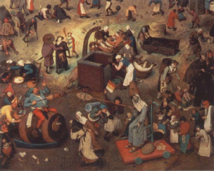 BRUEGEL, Pieter the Elder Battle between carnival and fast France oil painting art